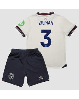 West Ham United Max Kilman #3 Maglia Gara Trasferta Repliche 2025-26 Bambino Maniche Corte